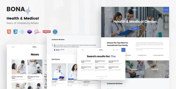 Best Health and Medical React JS Template