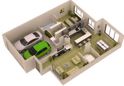 rumah minimalis 1 lantai 1 kamar tidur