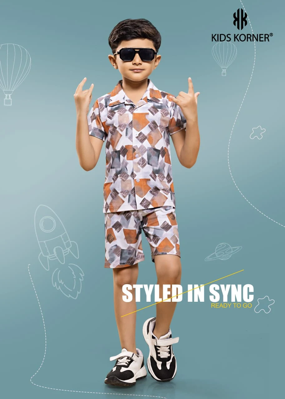 Design 1111 Kids Korner Looper Boys Shorts Set