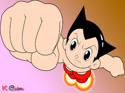 astro boy sedang terbang keren