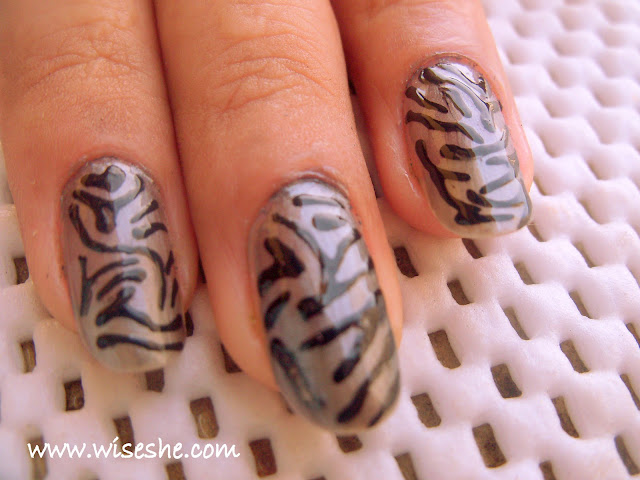 animal print nails. how to do animal print nails. How to do zebra print nail art