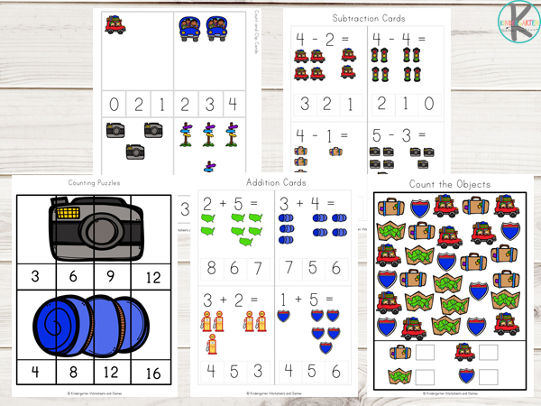 free road trip worksheets