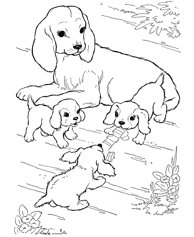 Free Puppy Coloring Pages 4