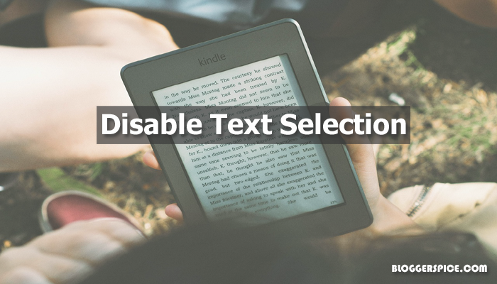 How to disable text selection to stop content copy? 