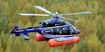 Helikopter Ansat Buatan Rusia Raih Sertifikasi Penggunaan Sistem Apung