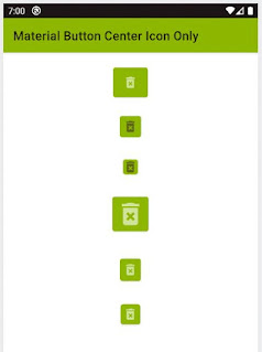 Material button center icon only