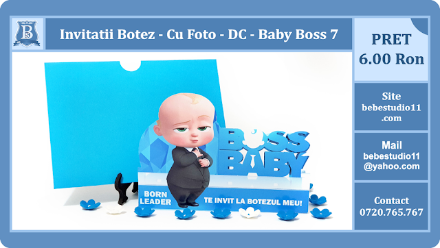 invitatii botez baby boss