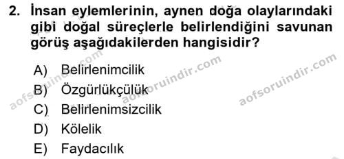 AÖF Adalet Meslek Etiği Dersi 2017 2018 Yılı (Vize) Ara Sınav Soruları 2. Soru