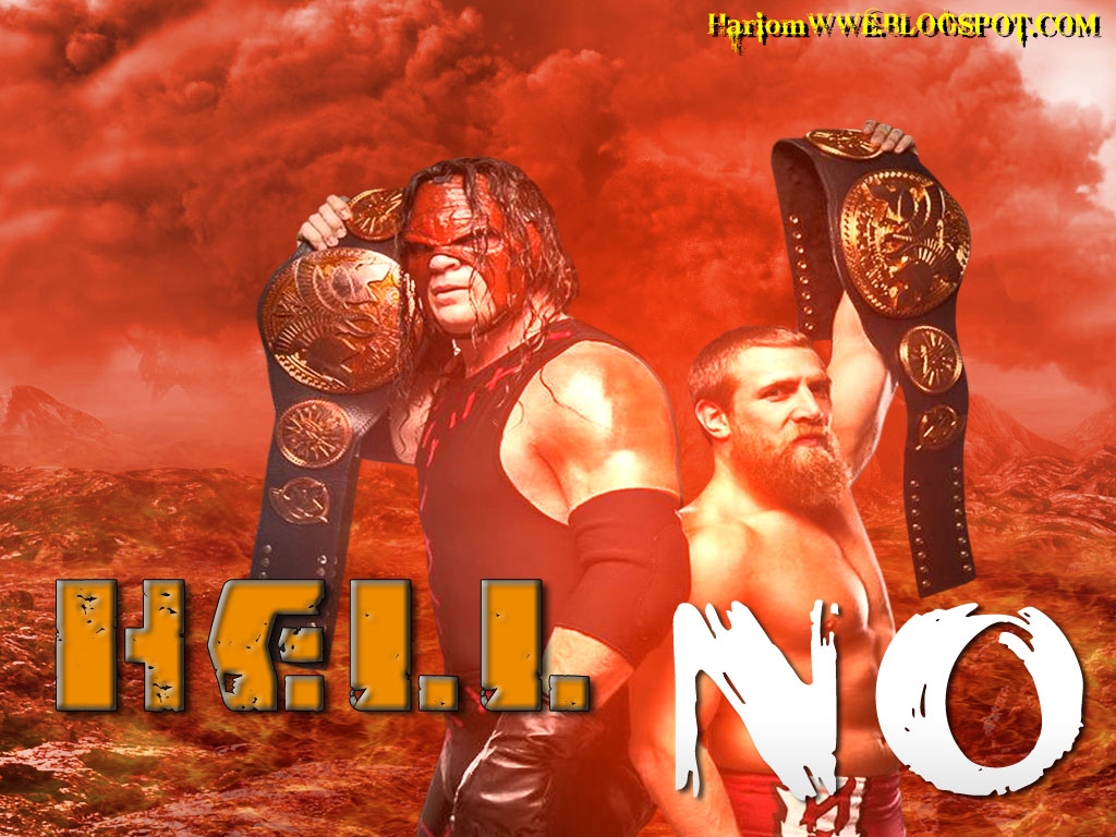 Daniel Bryan & Kane Hell No Wallpaper Design By HariomWWE.BLOGSPOT.COM