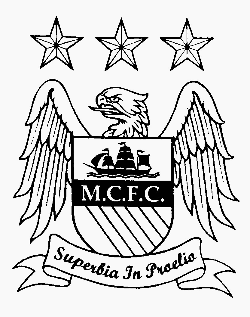 Manchester City Logo Sketch Coloring Page