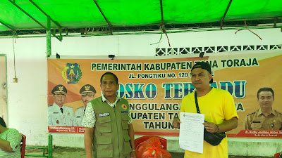 BPBD Tana Toraja Salurkan Kebutuhan Rumah Tangga Terdampak Banjir 