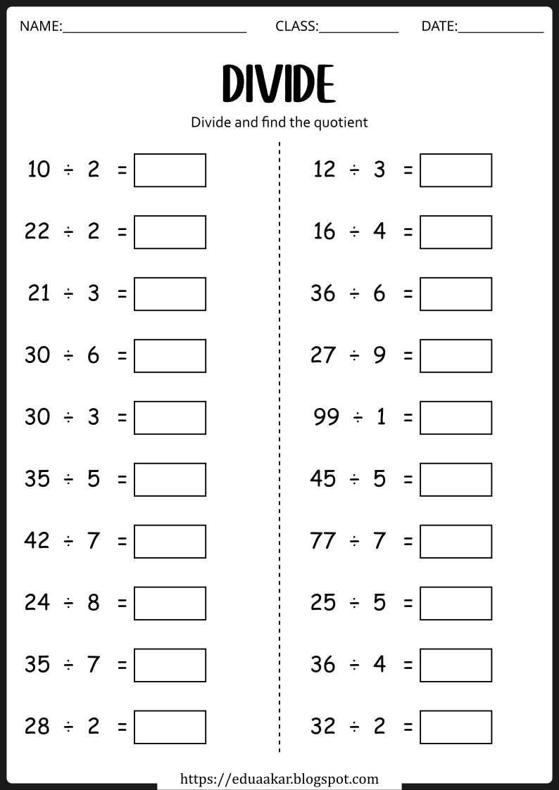 Division Worksheets