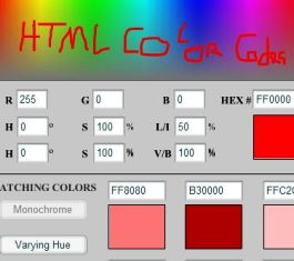 Halaman Kode Warna HTML