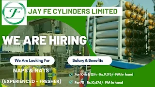 10th ,12th Pass, ITI and  Diploma Jobs Recruitment in Jay FE Cylinders Ltd Bhiwadi, Rajasthan| Campus Placement Walk-In Interview 2024