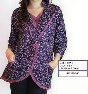 blezer batik, cardigan batik