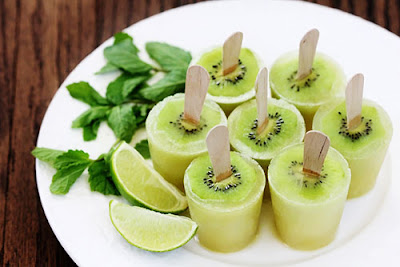 giải khát với kem kiwi