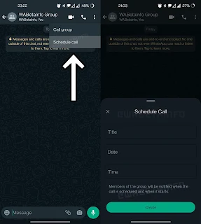 WhatsApp Call Scheduling