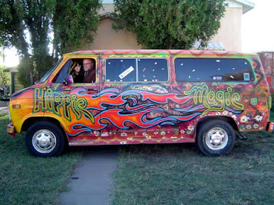 Hippie Magic flames and lettering