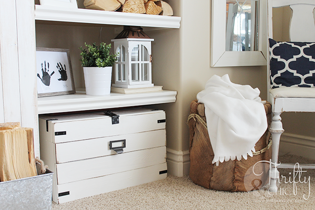 DIY Hidden printer storage in a cabinet! Make it whatever size you need to fit your space.