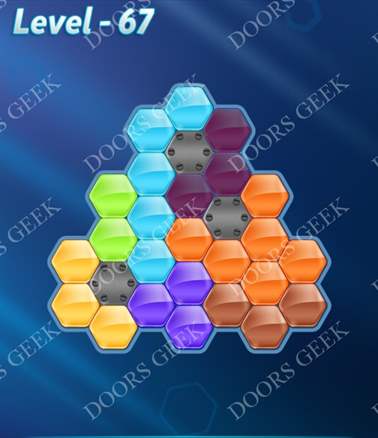 Block! Hexa Puzzle [7 Mania] Level 67 Solution, Cheats, Walkthrough for android, iphone, ipad, ipod