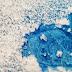 Absztrakt, kék szív, fehér hó - Facebook borítókép