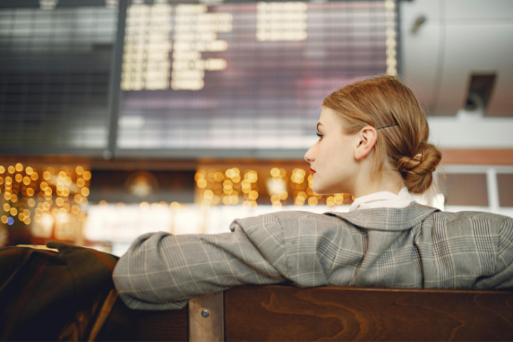 woman at airport