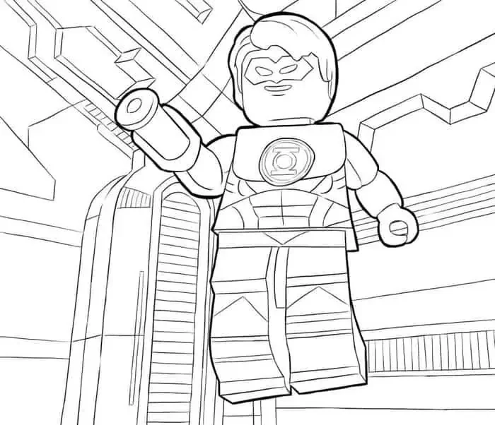 ego Green Lantern Colouring Pages Lego Green Lantern Coloring Pages