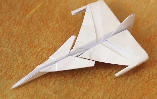 Hướng dẫn gấp máy bay giấy Jas 39  phong cách Origami