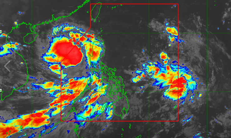 Satellite image of Tropical Depression 'Jenny' as of 4:40 am, August 28