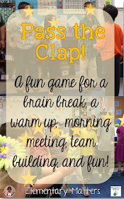 Pass the Clap - A Fun Game! This is a game with many benefits in the classroom, and plenty of giggles, too!