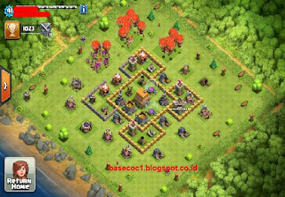 Formasi Gambar Base COC TH 6  Type Hibrid