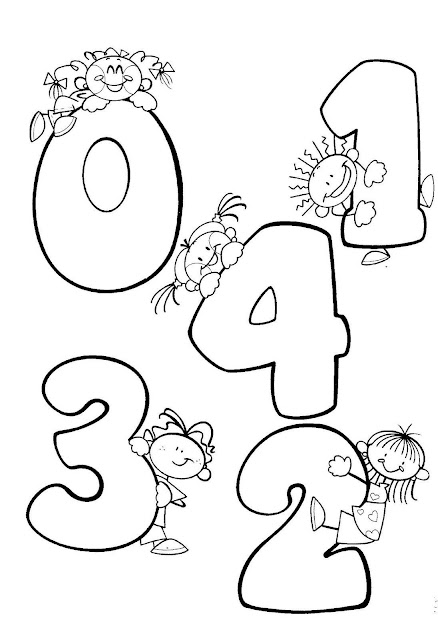 Dibujos de numeros para imprimir y colorear