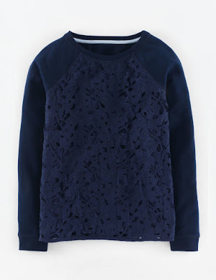 Boden Pretty Lace Sweatshirt