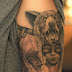 Magical Wolf Girl Hand Sleeve Tattoo Designs