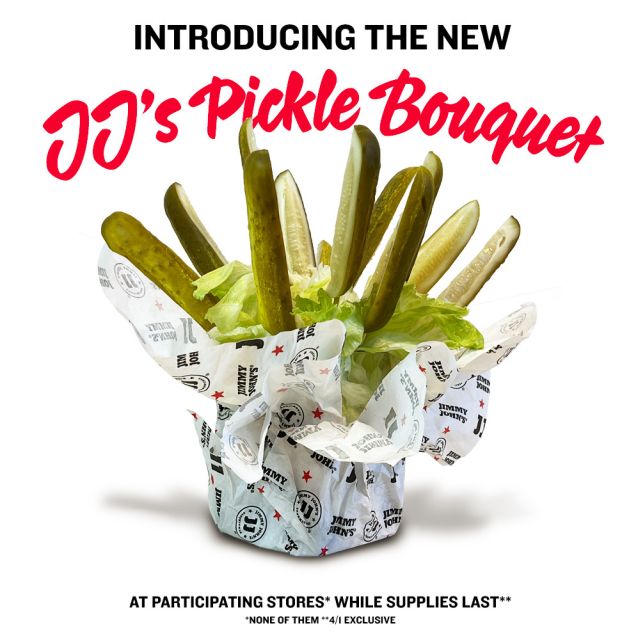 Jimmy John's pickle bouquet.