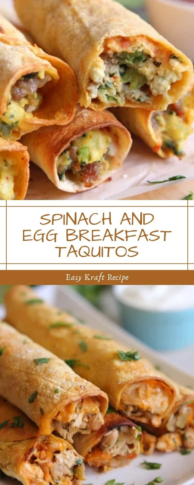 SPINACH AND EGG BREAKFAST TAQUITOS