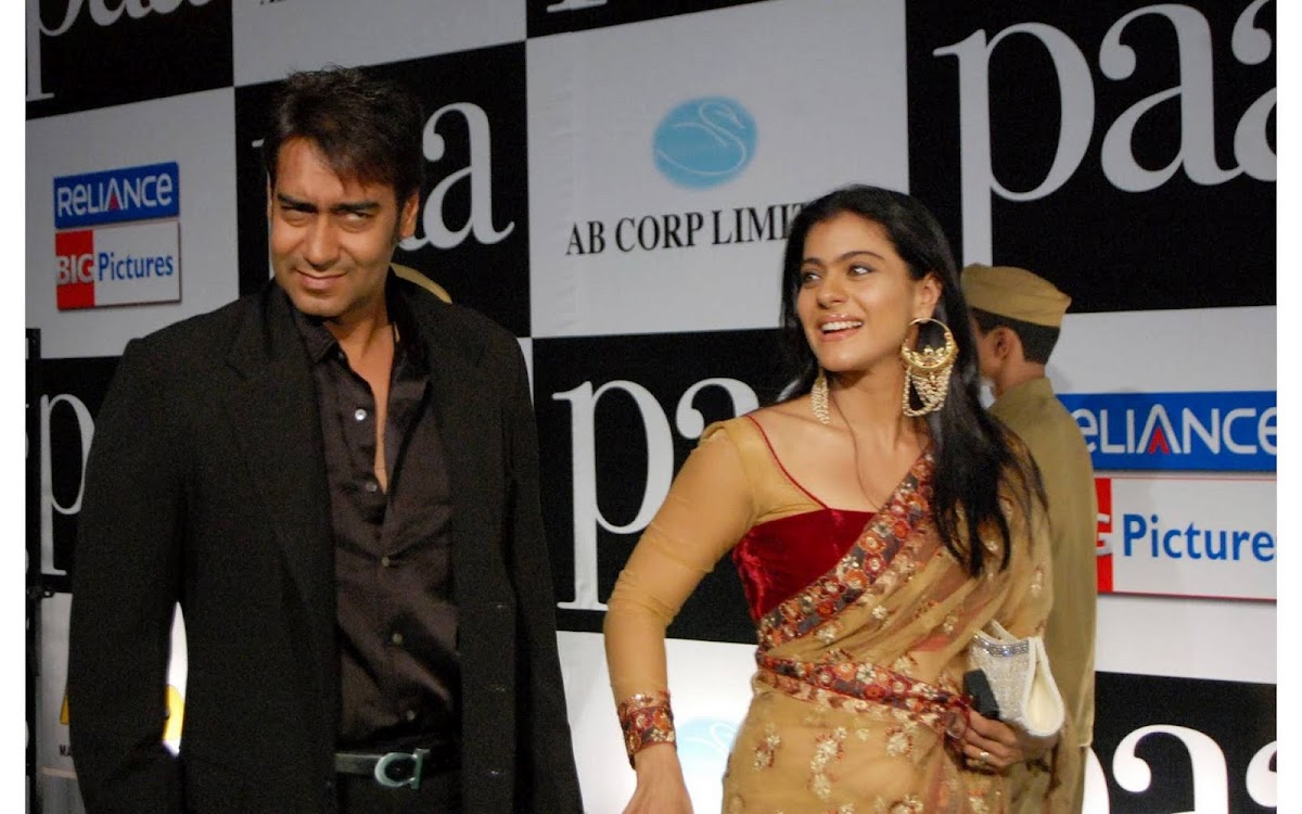 Ajay and Kajol Widescreen Wallpaper