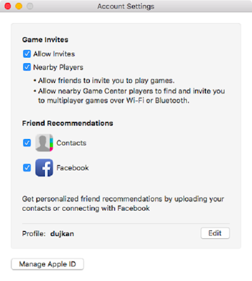 Adjusting games Center settings and notifications
