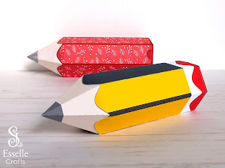 Pencil Favour Boxes by Esselle Crafts