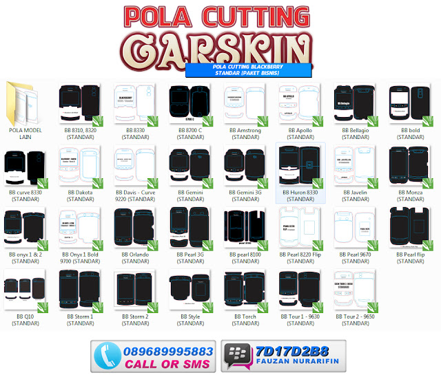 Pola Cutting BLACKBERRY STANDAR [Paket Bisnis]