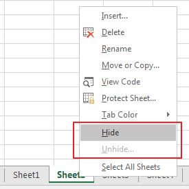 Cara menyembunyikan worksheet excel