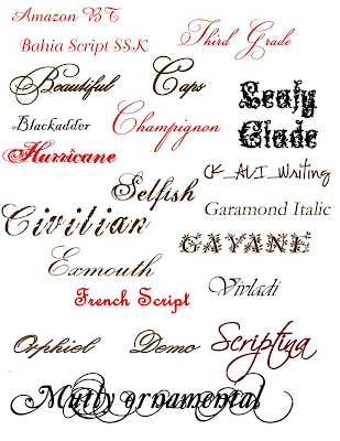 lettering styles. Tattoo Lettering Styles