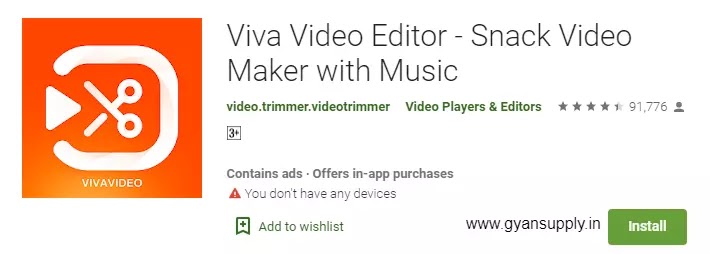 Viva Video video editing