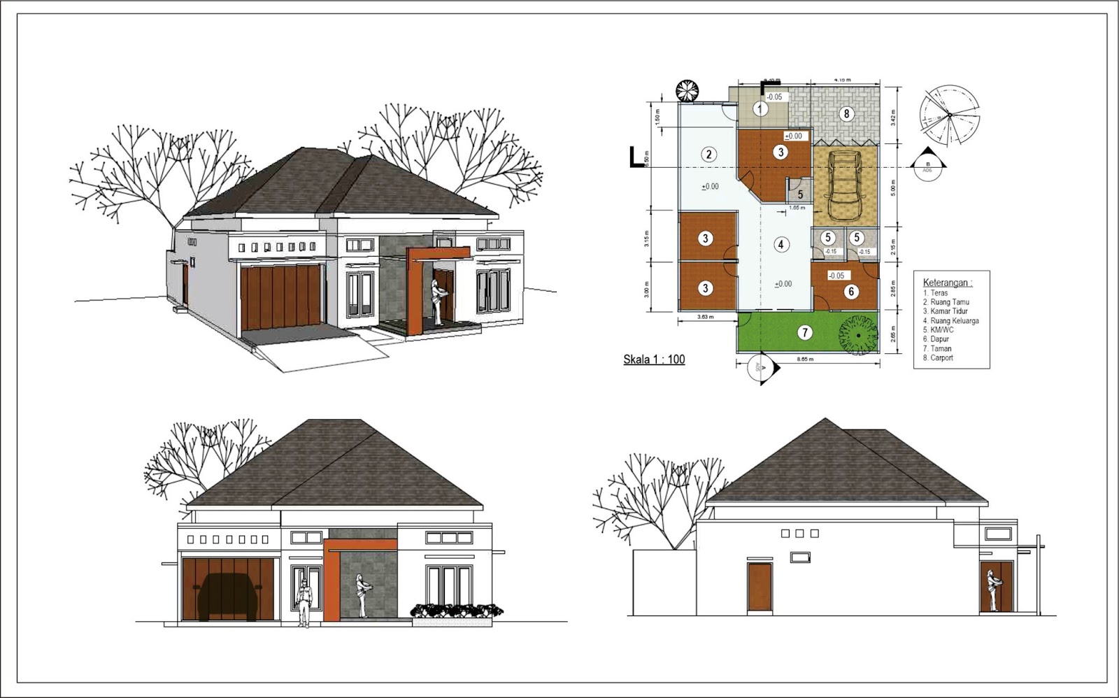 Menggambar Desain Rumah dengan Sketchup 