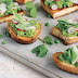 broad bean and pea crostini