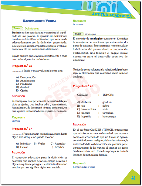 Razonamiento Verbal Aduni PDF