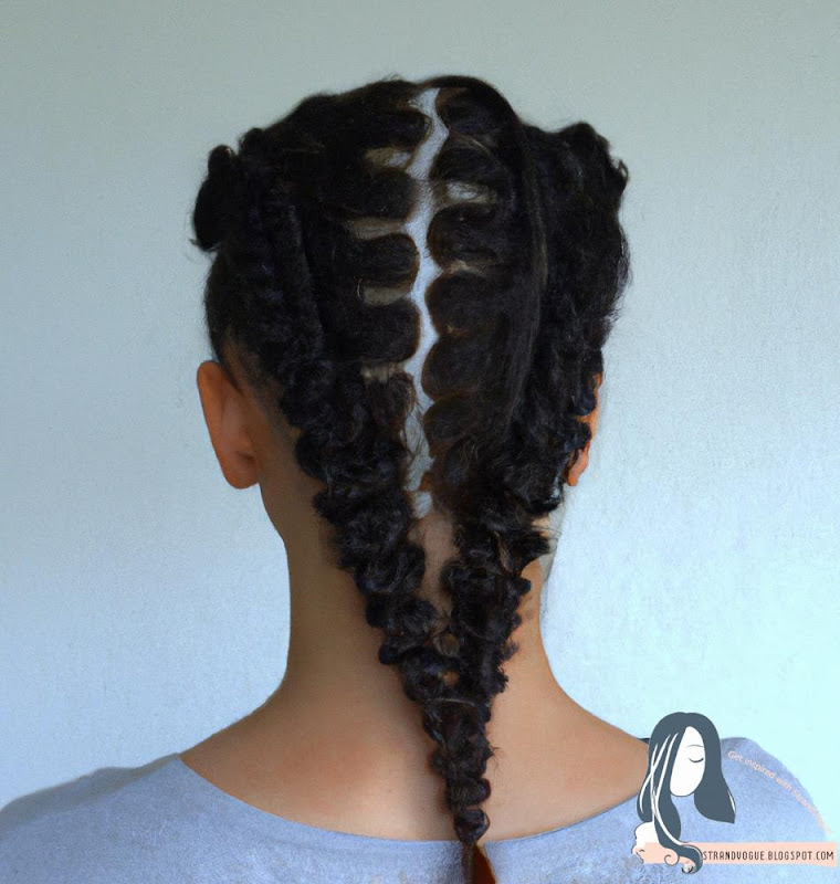 Braided Crown: A picture of a woman with a braided crown hairstyle, with two Dutch braids on either side of her head.
