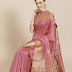 Pink & Golden pure silk saree