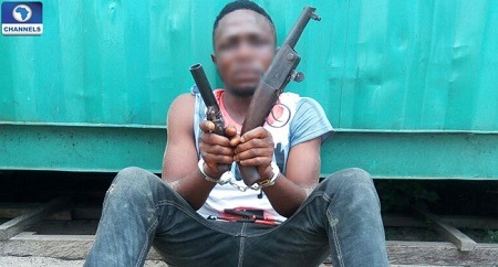 See Photos Of Deadly Kidnappers Nabbed with Dangerous Weapons In the Niger Delta