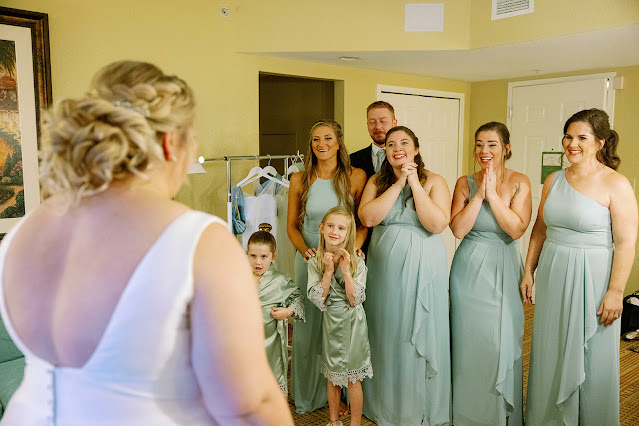 bridesmaids reaction at first look